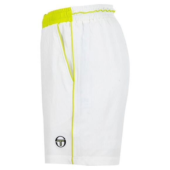 NWT Sergio Tacchini TCP Shorts Mens Size XXL Mesh Lined WHITE LIME Shorts - Picture 1 of 12
